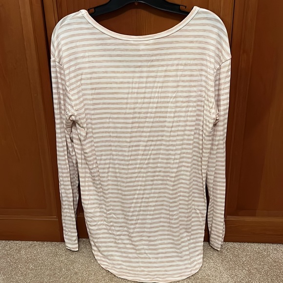 Pink and White striped Banana Republic long sleeve - Picture 2 of 5